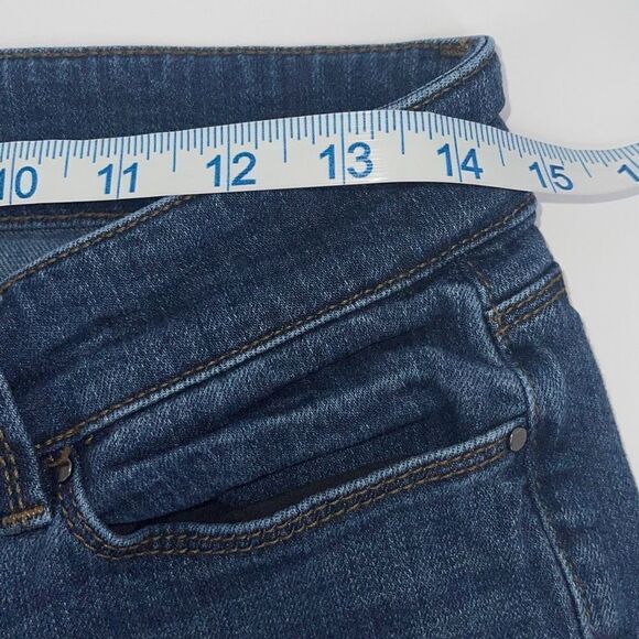 Ann Taylor Womens Modern Fit Jeans Stretch Frayed Hem Medium Wash Blue‎ Size 6P - Picture 8 of 11